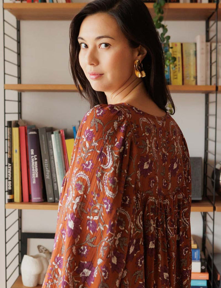Robe terracotta Vivy — Maison Juliette Vendôme — vue 5