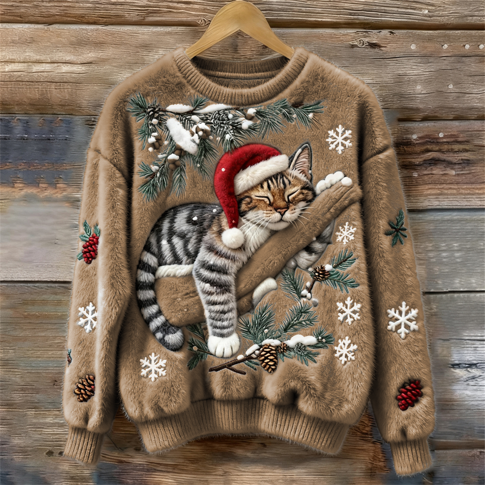 Mirabelle | Pull de Noël au chat