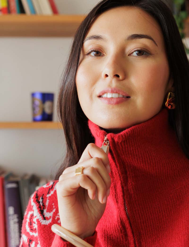 Pull rouge Alban — Maison Juliette Vendôme — vue 4
