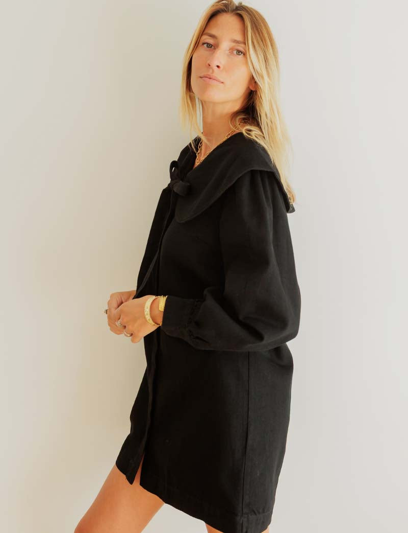 Robe noire Mila — Maison Juliette Vendôme — vue 2