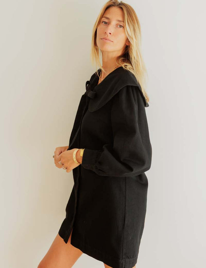 Robe noire Mila — Maison Juliette Vendôme — vue 2
