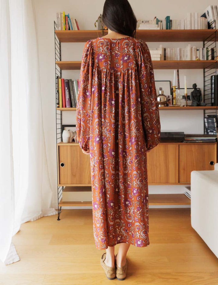 Robe terracotta Vivy — Maison Juliette Vendôme — vue 6