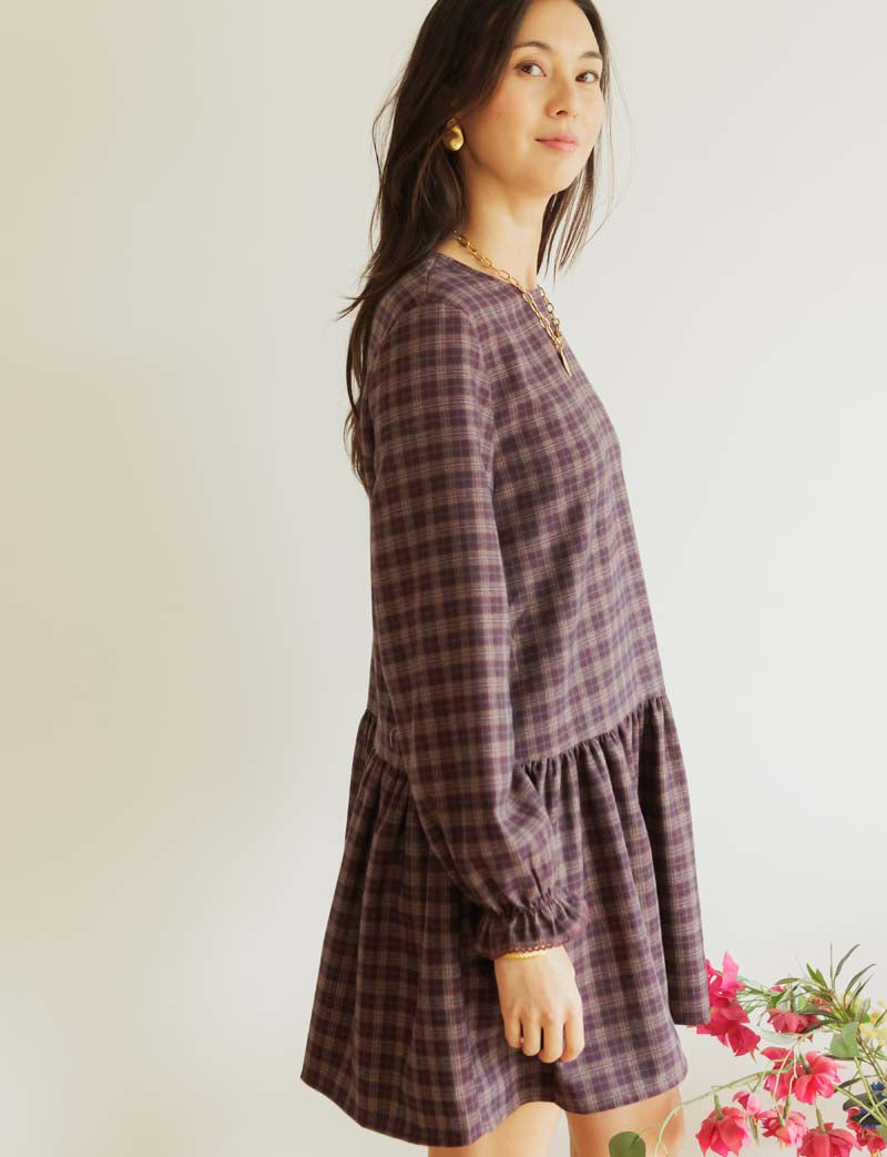 Robe à carreaux Adeline — Maison Juliette Vendôme — vue 4