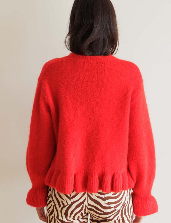 Pull rouge Haddy — Maison Juliette Vendôme — vue 6