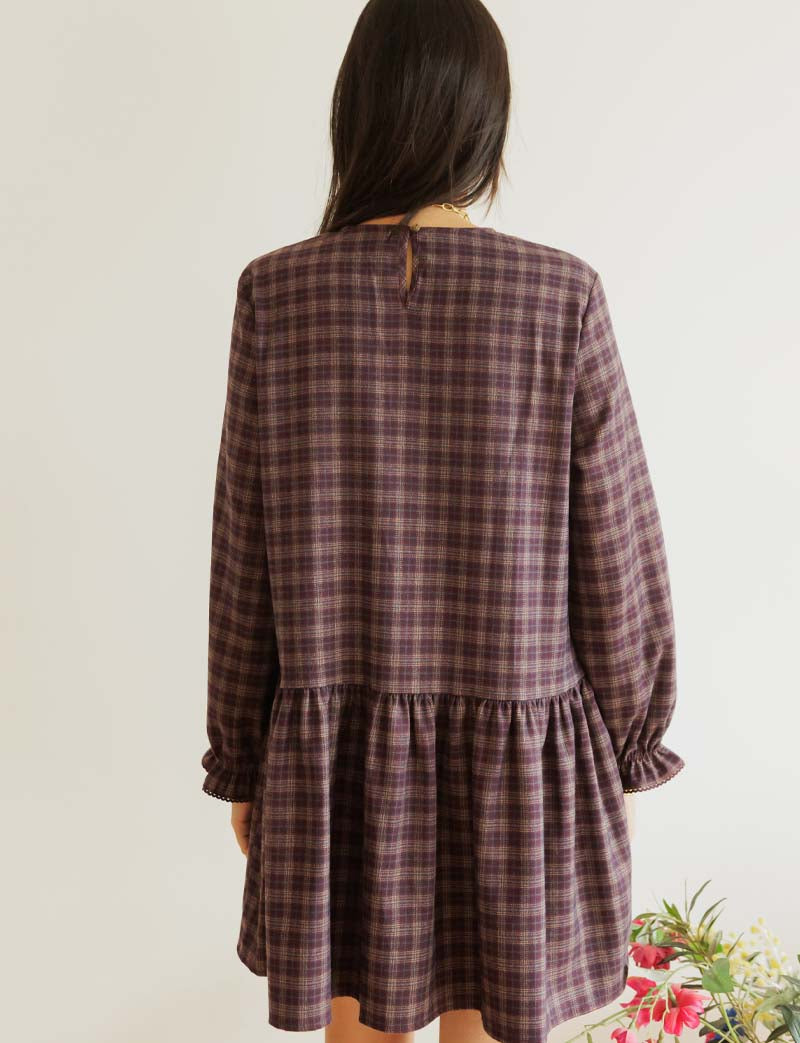 Robe à carreaux Adeline — Maison Juliette Vendôme — vue 5
