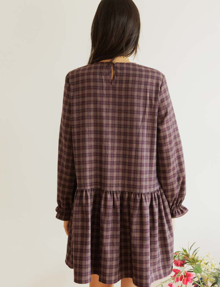 Robe à carreaux Adeline — Maison Juliette Vendôme — vue 5