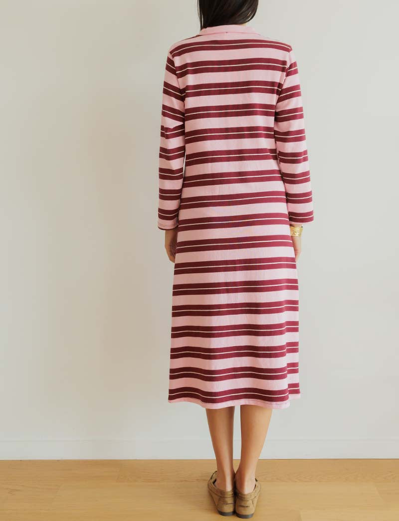 Robe rose & bordeaux Manon — Maison Juliette Vendôme — vue 6