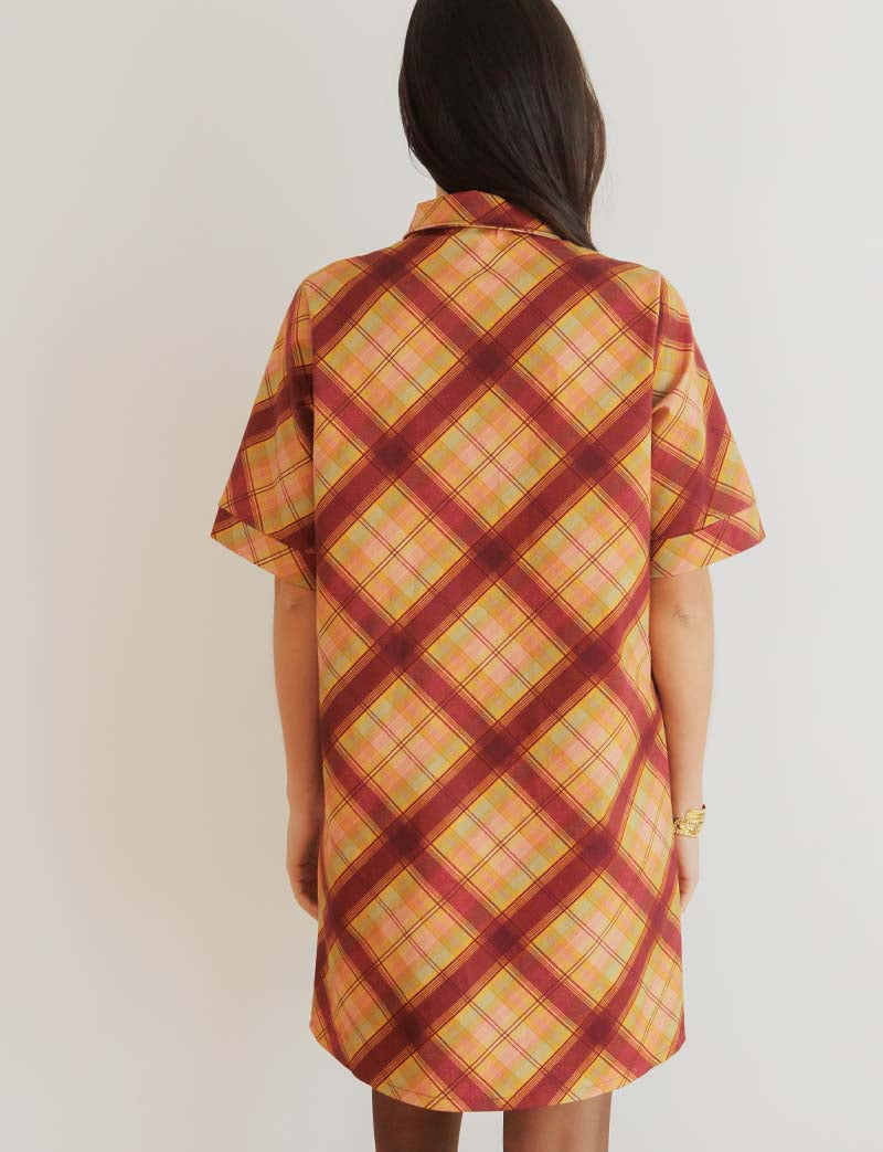 Robe à carreaux Anais — Maison Juliette Vendôme — vue 5