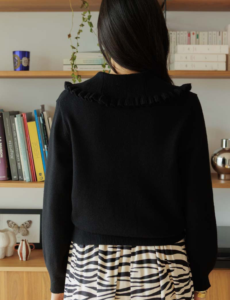 Gilet noir Tomy — Maison Juliette Vendôme — vue 6
