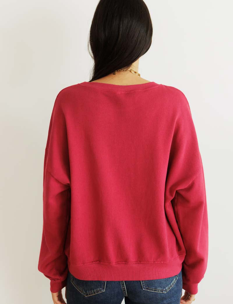 Sweat bordeaux Simon — Maison Juliette Vendôme — vue 4