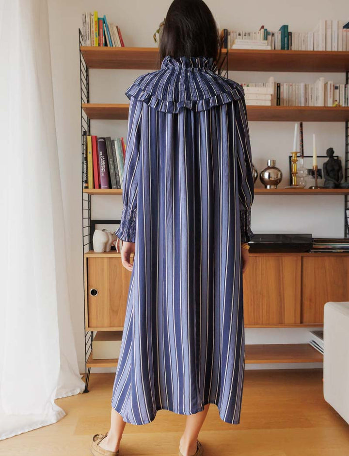 Robe bleue Dassy — Maison Juliette Vendôme — vue 9