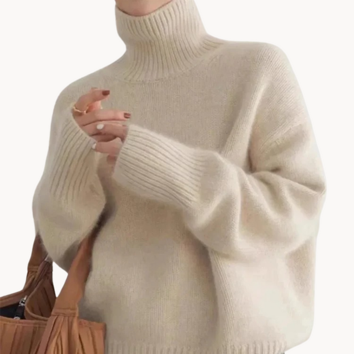 Marion | Pull col roulé en maille fine