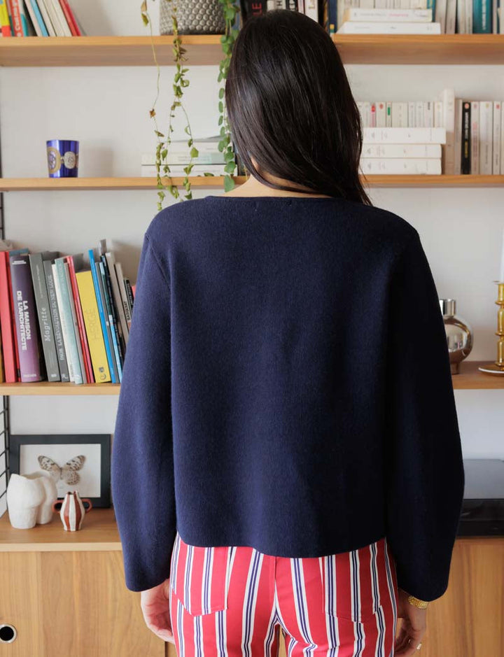 Gilet marine Alky — Maison Juliette Vendôme — vue 6