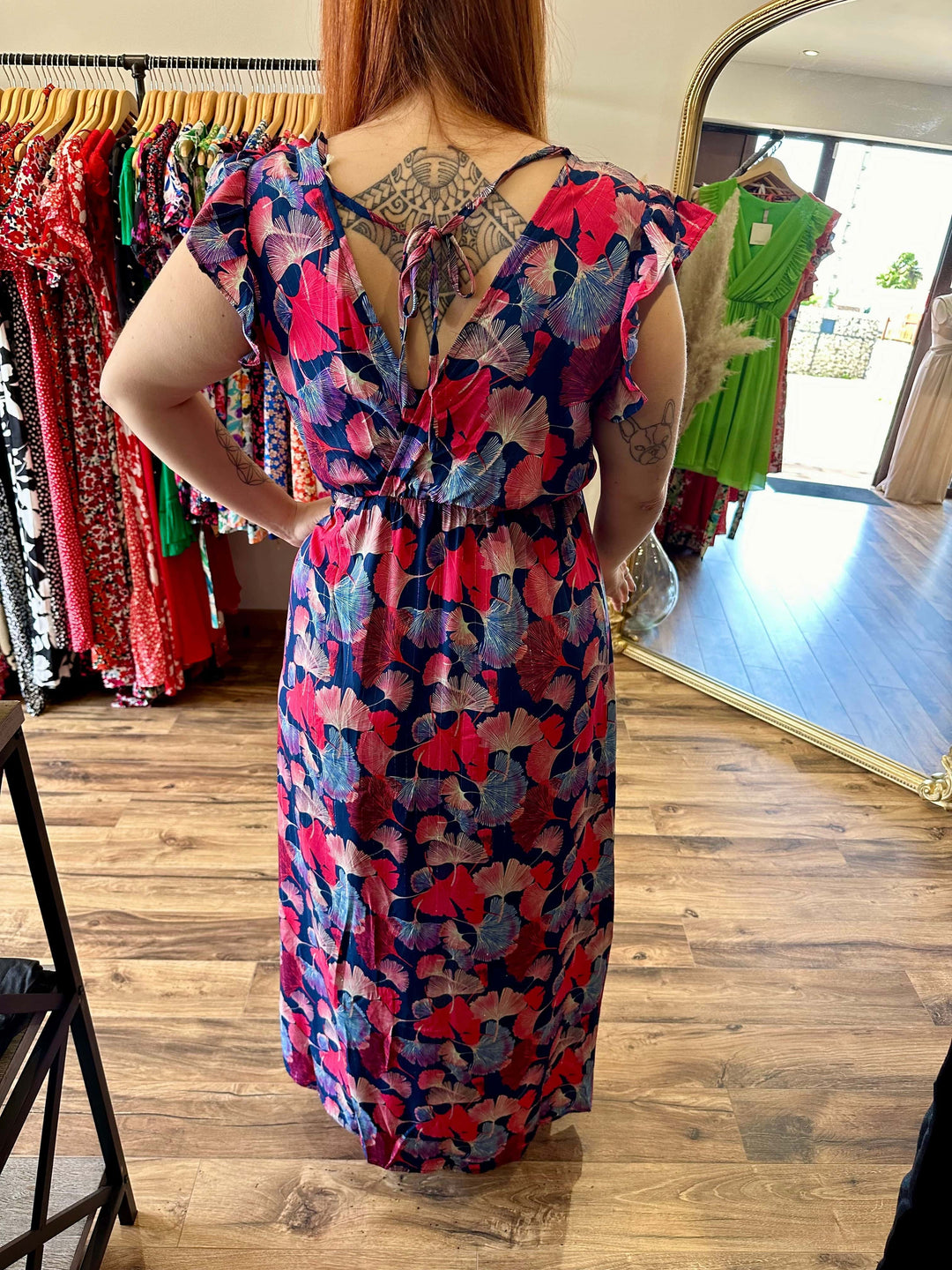 Robe longue alexandrine