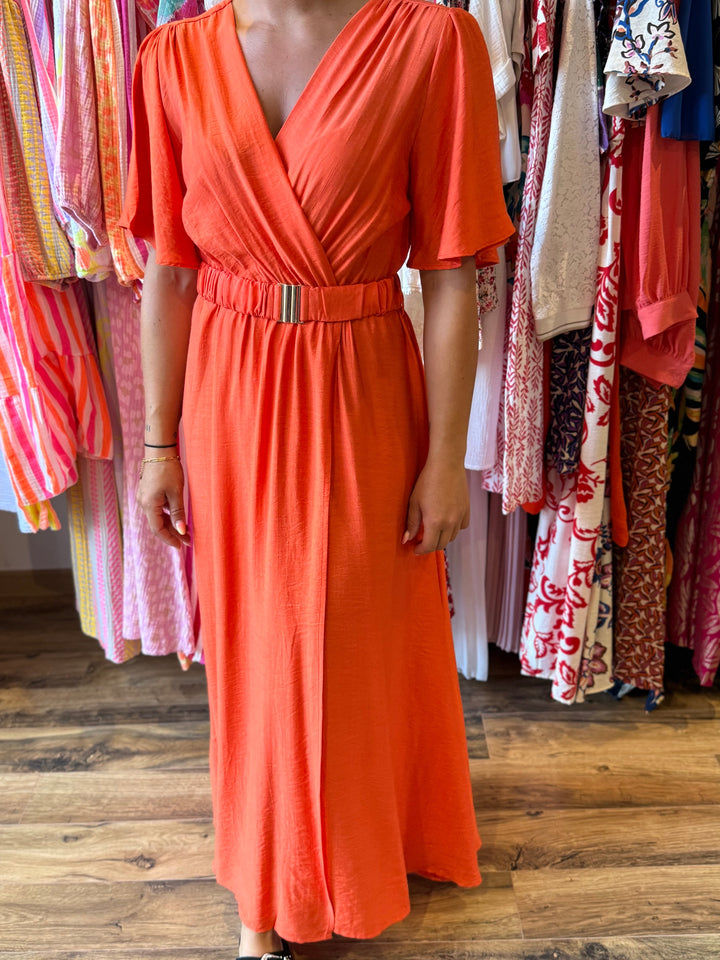 Robe longue Victor orange