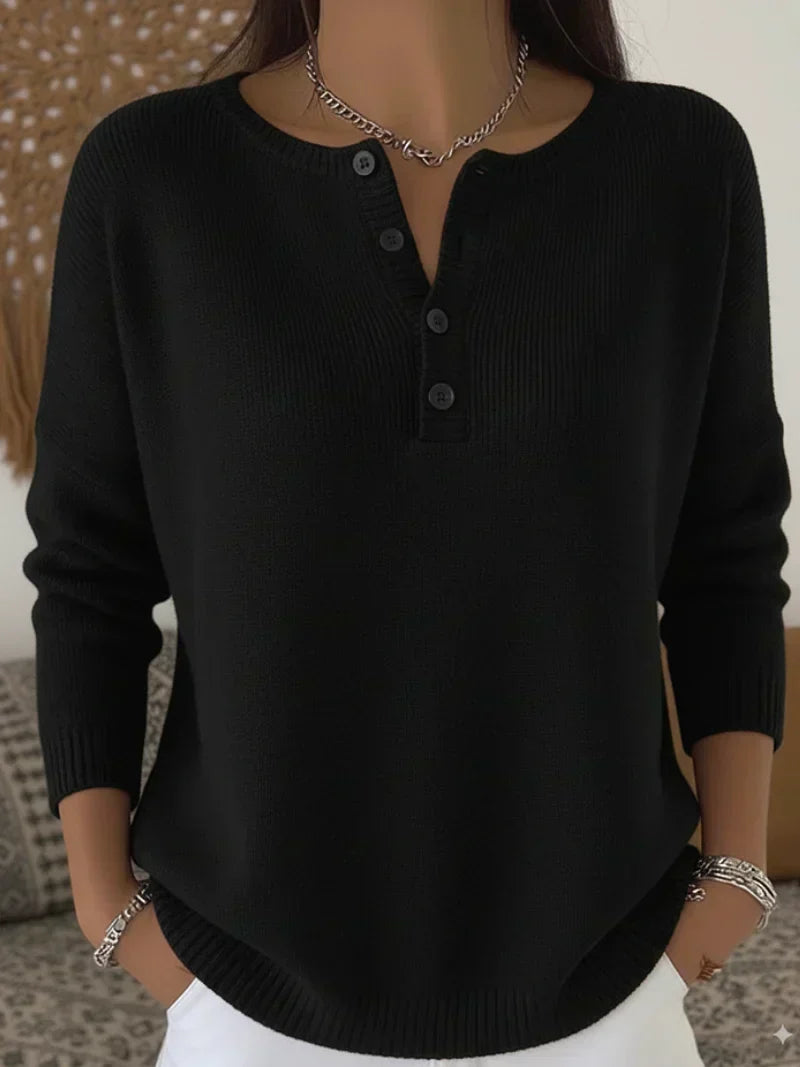 Helena - Henley Boutonné en Maille