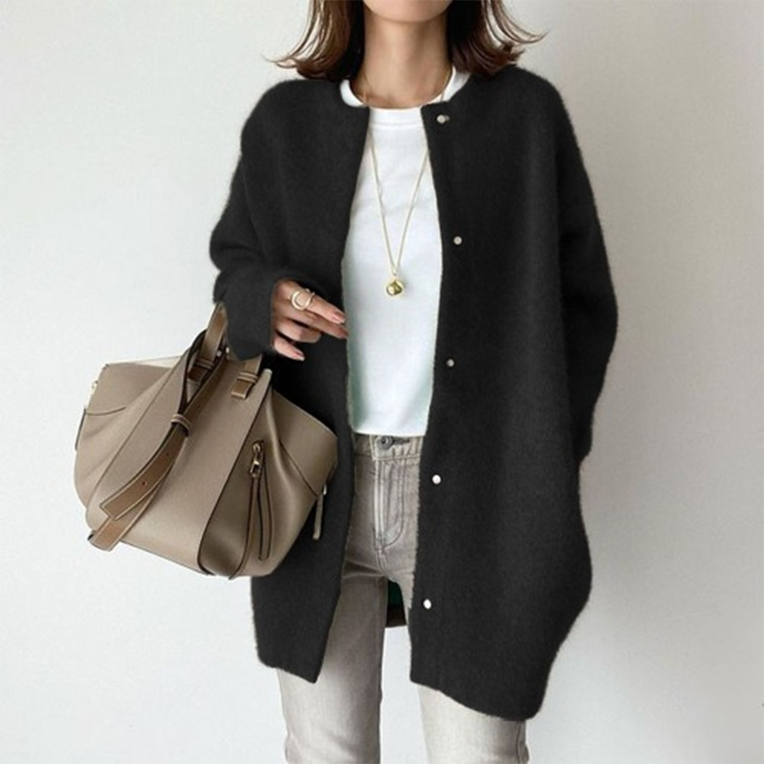 Odile | Cardigan doux, coupe droite