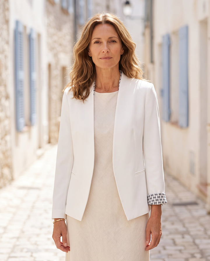 Veste Capucine — coupe droite, épaulettes