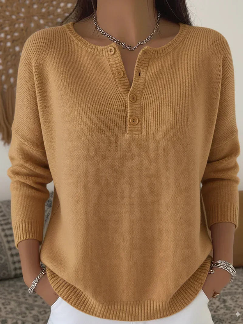 Helena - Henley Boutonné en Maille