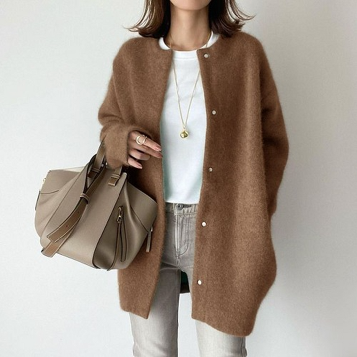 Odile | Cardigan doux, coupe droite