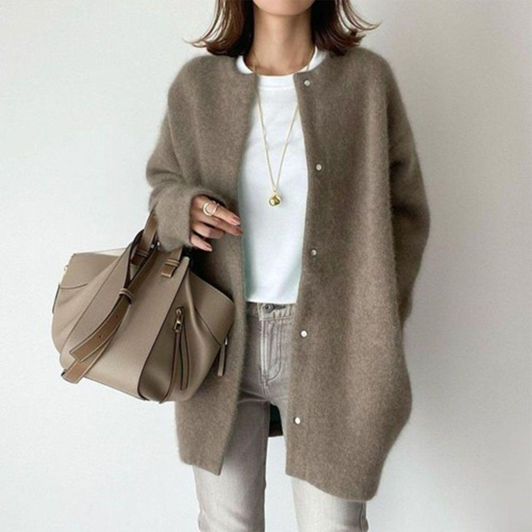 Odile | Cardigan doux, coupe droite