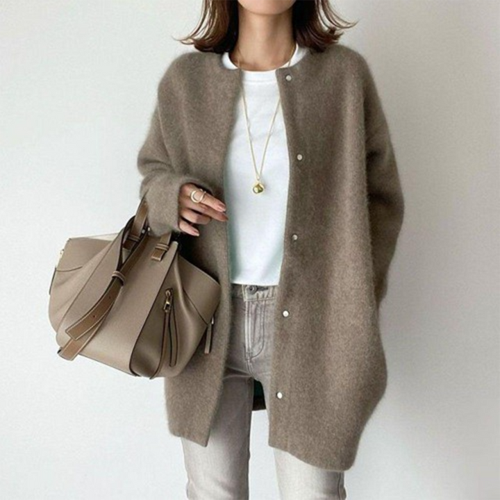 Odile | Cardigan doux, coupe droite