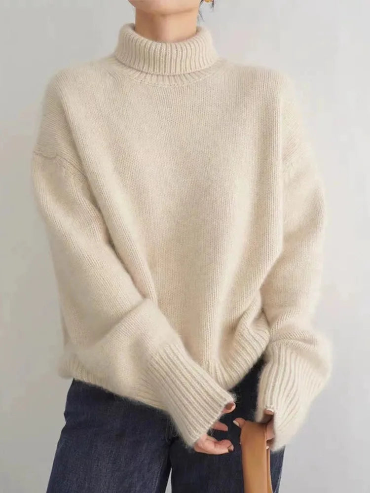 Clémence | Pull col montant, maille douce