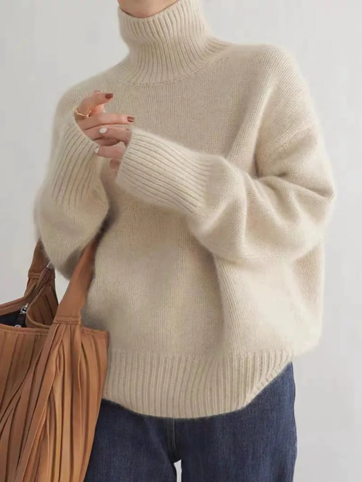 Clémence | Pull col montant, maille douce