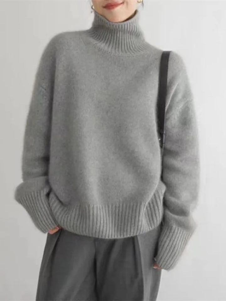 Clémence | Pull col montant, maille douce
