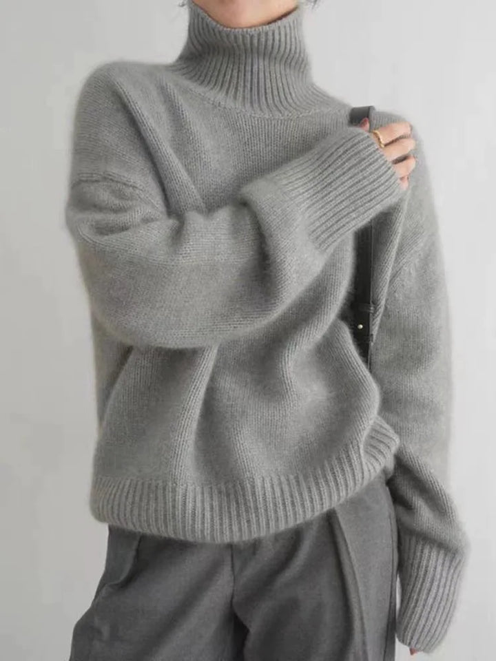 Clémence | Pull col montant, maille douce