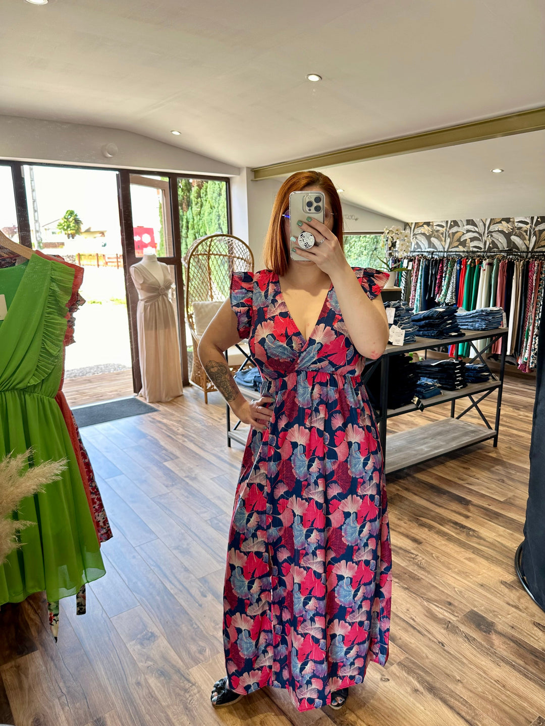 Robe longue alexandrine