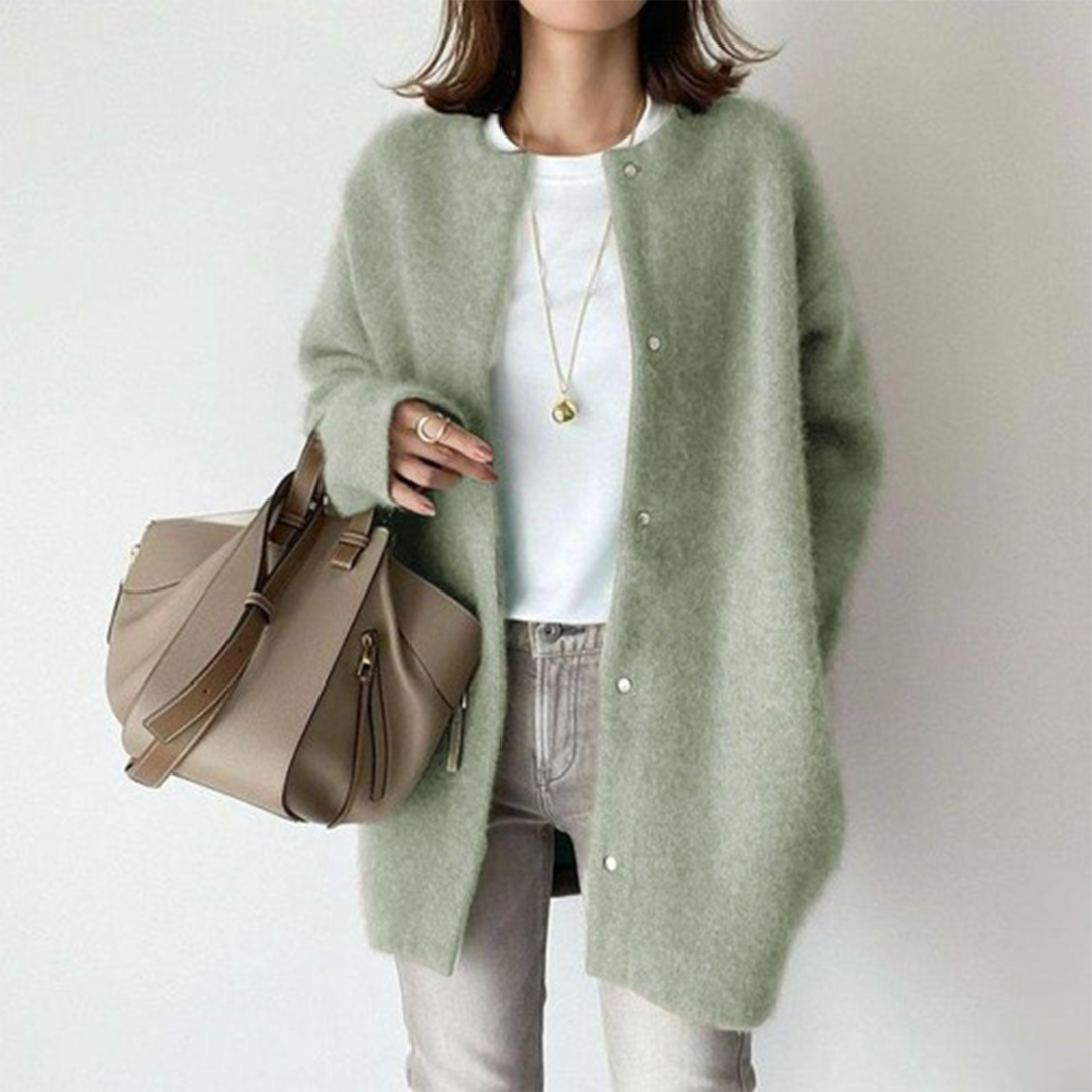 Odile | Cardigan doux, coupe droite