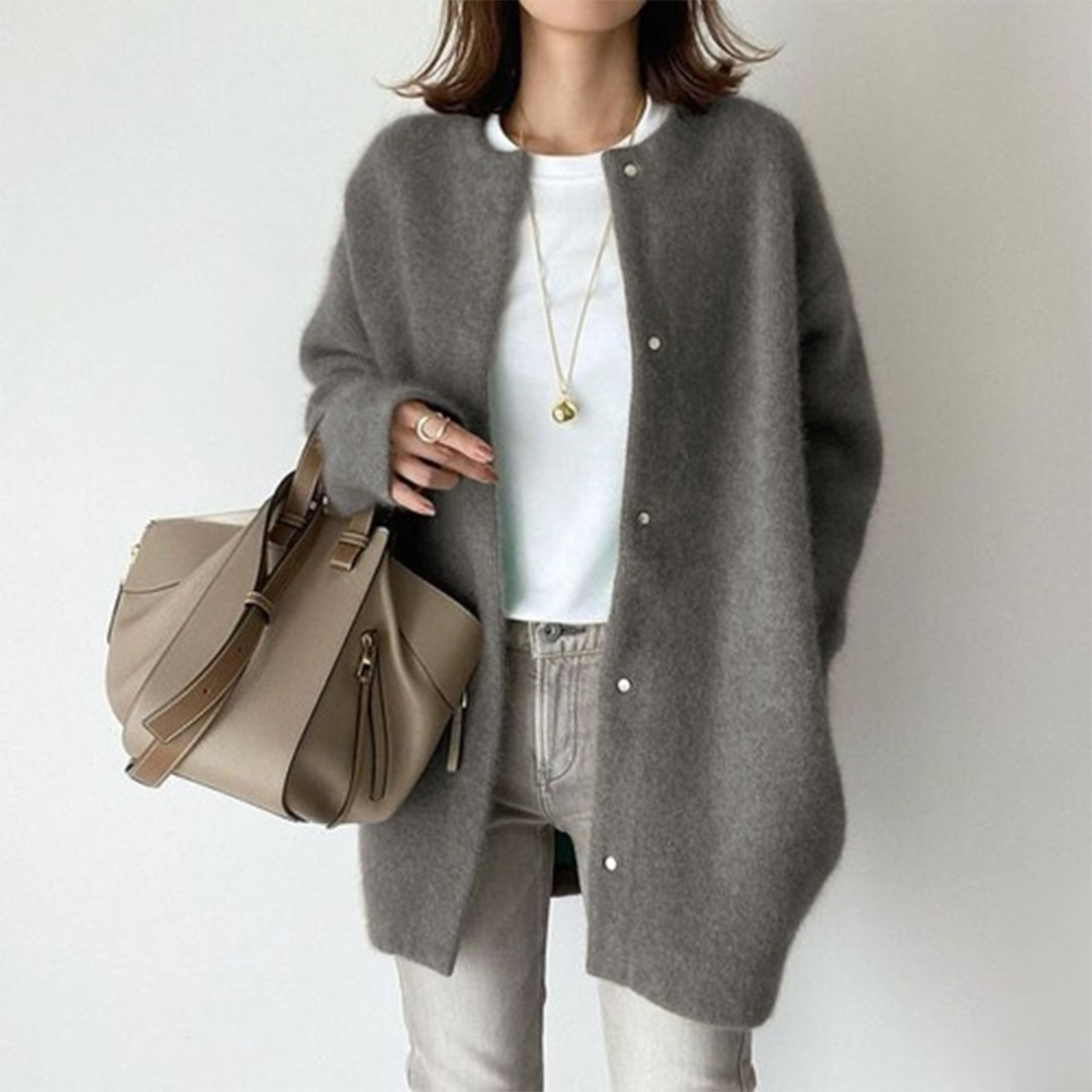 Odile | Cardigan doux, coupe droite