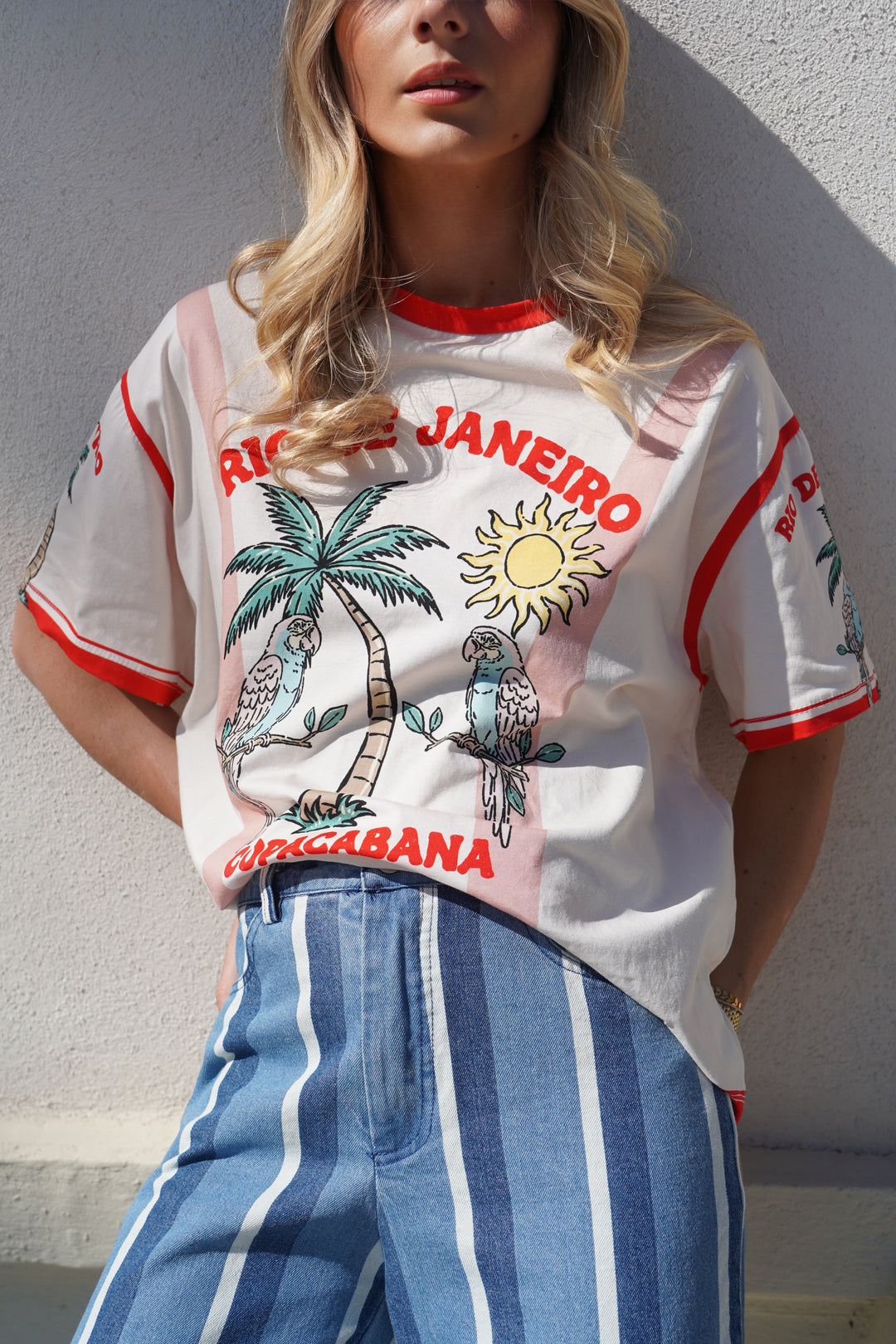 T-shirt Copacabana — crème, imprimé Rio de Janeiro