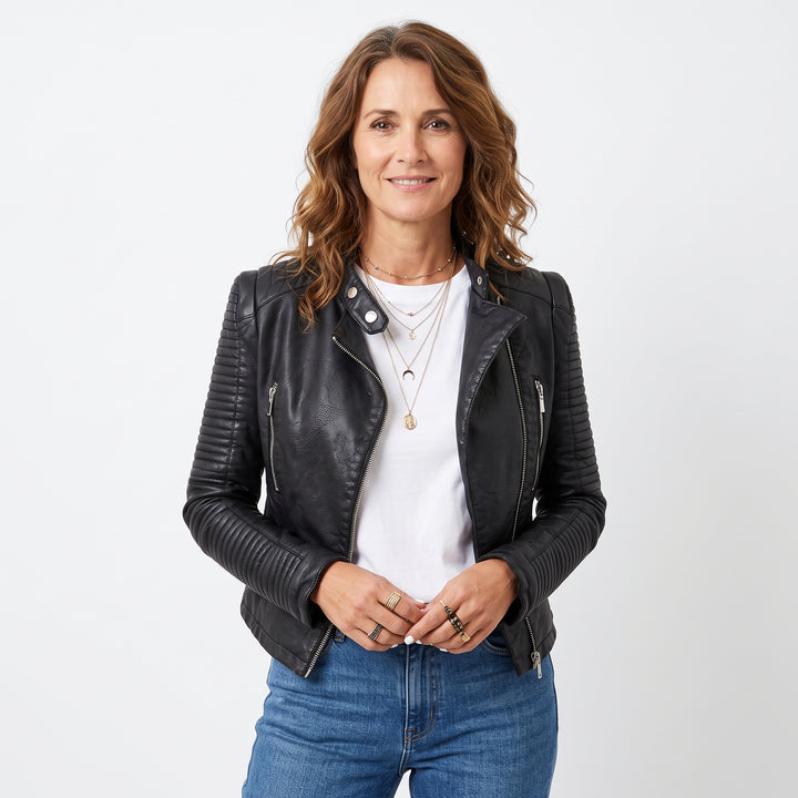 Janet | Veste en Cuir Véritable
