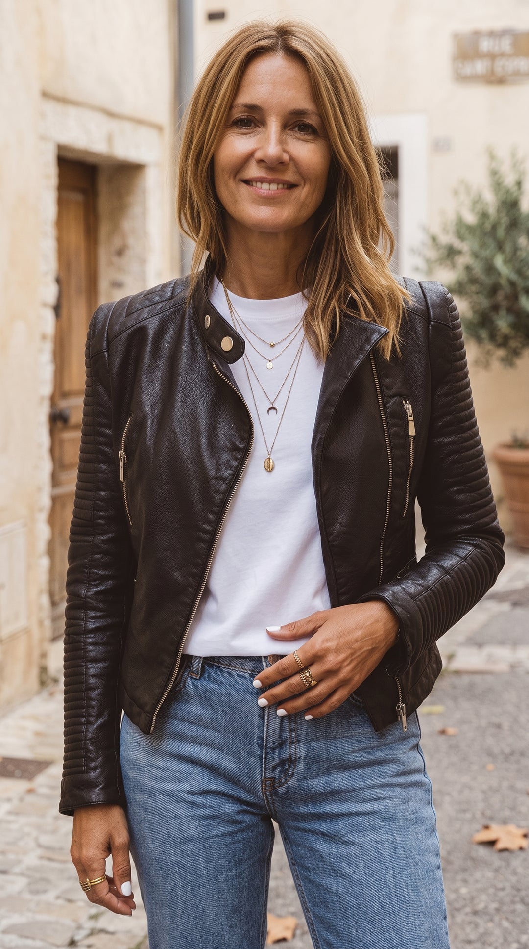 Janet | Veste en Cuir Véritable