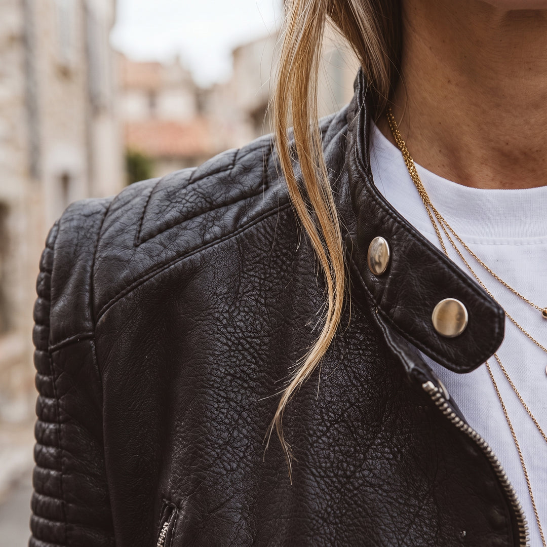 Janet | Veste en Cuir Véritable
