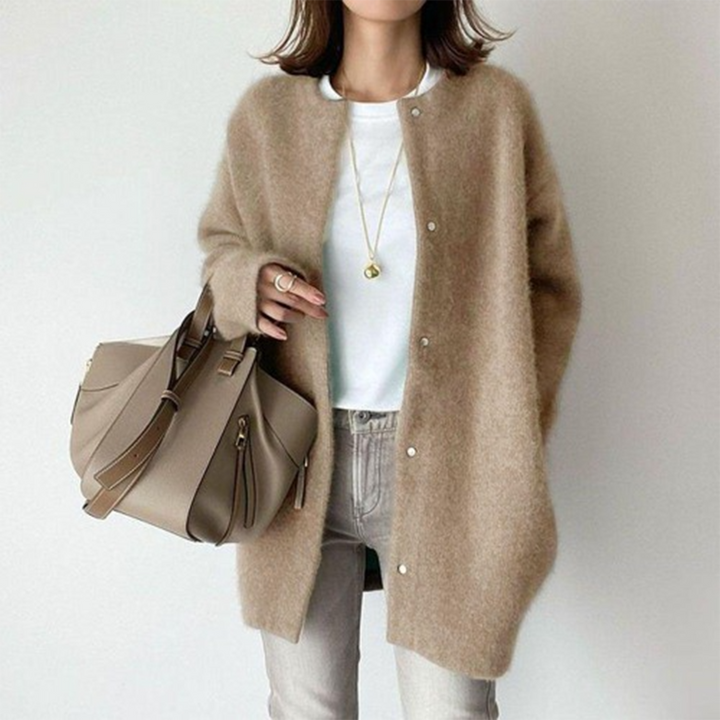 Odile | Cardigan doux, coupe droite