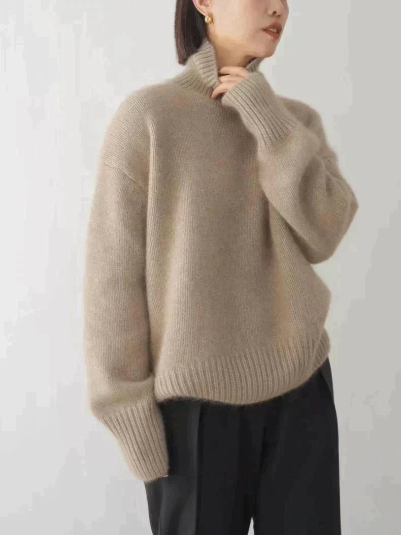 Clémence | Pull col montant, maille douce