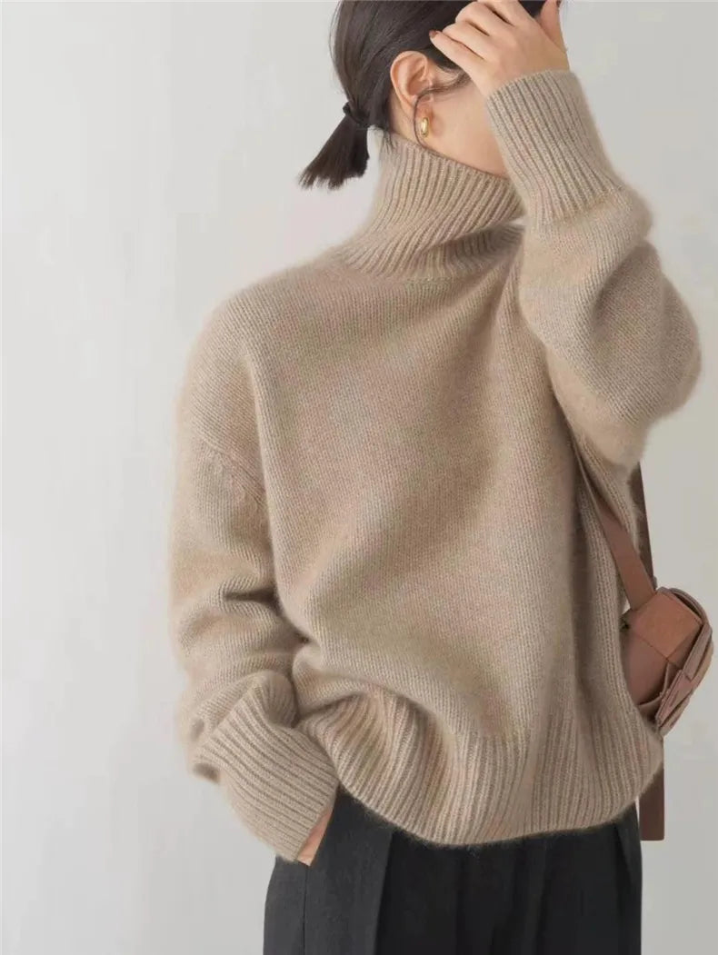 Clémence | Pull col montant, maille douce