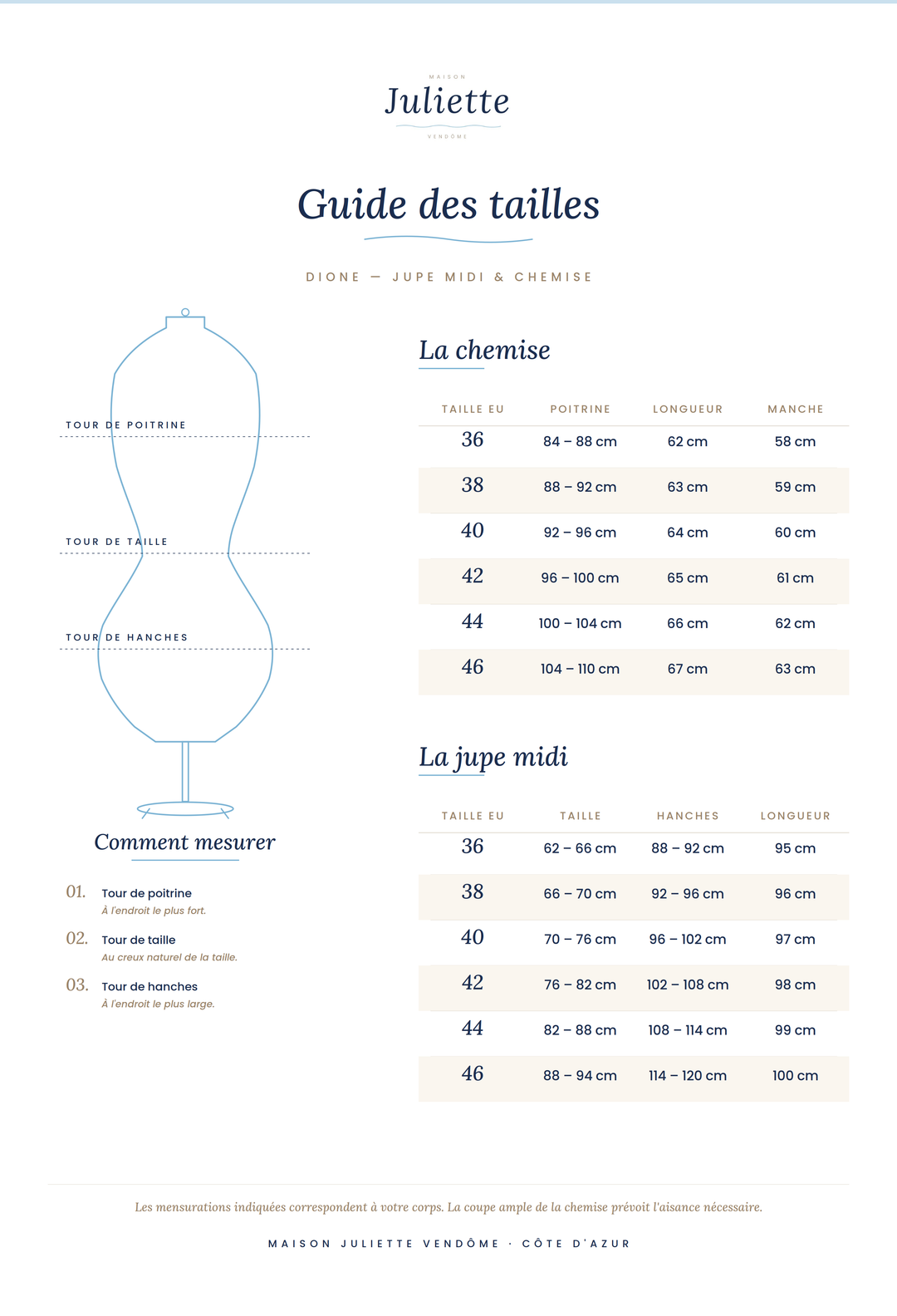 Dione | Jupe midi + chemise noire offerte