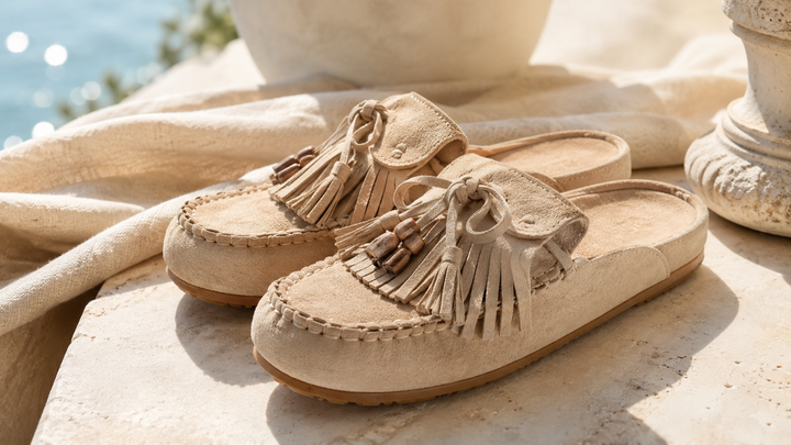 Mules « SABRINA » TAUPE