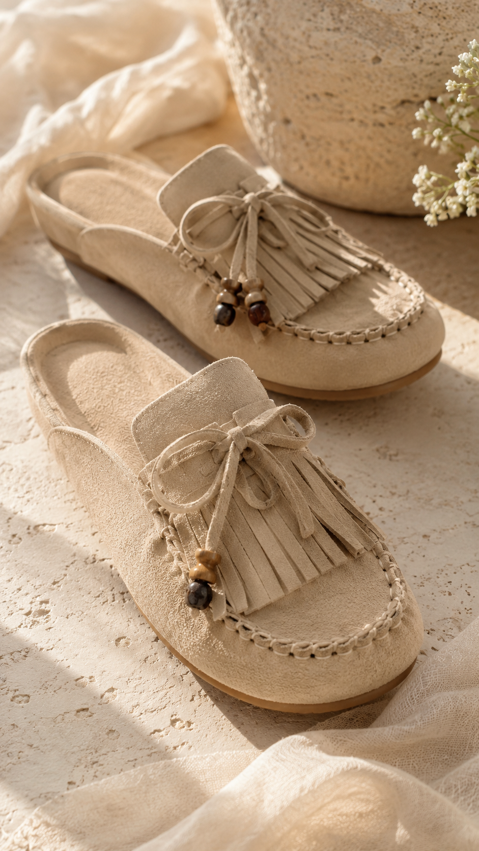 Mules « SABRINA » TAUPE
