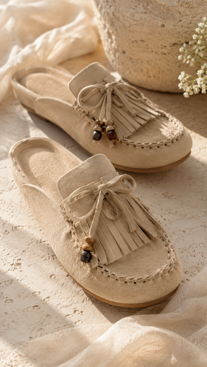 Mules « SABRINA » TAUPE