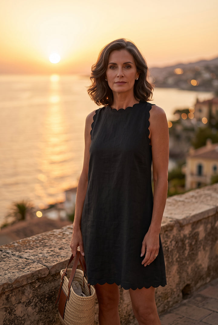 Robe Mia — festons, ligne évasée