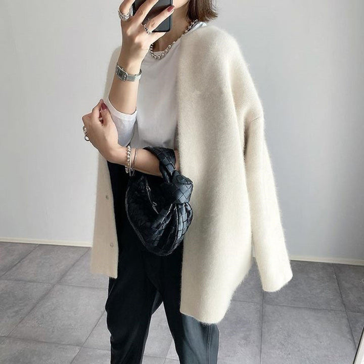 Odile | Cardigan doux, coupe droite