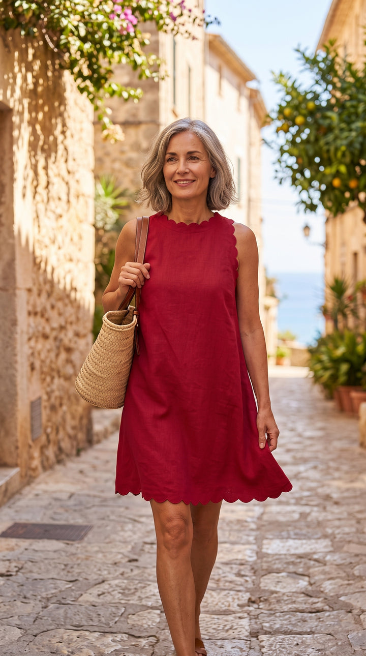 Robe Mia — festons, ligne évasée