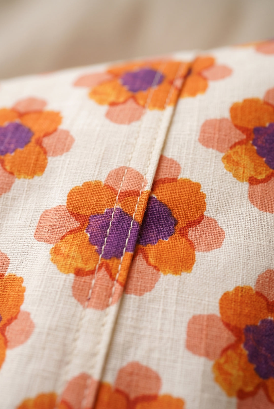Robe Marguerite — trapèze courte, imprimé fleuri rétro