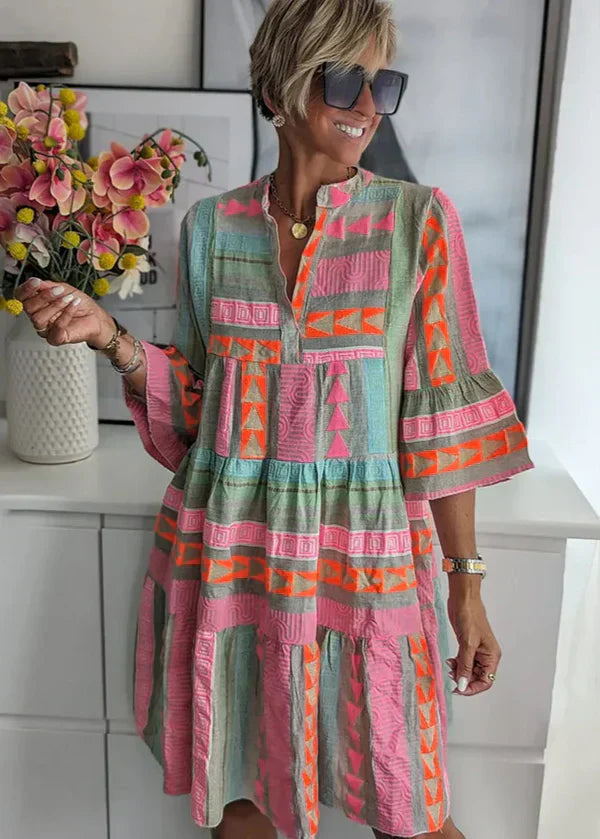 Ava™ | Robe d’été en chanvre col V