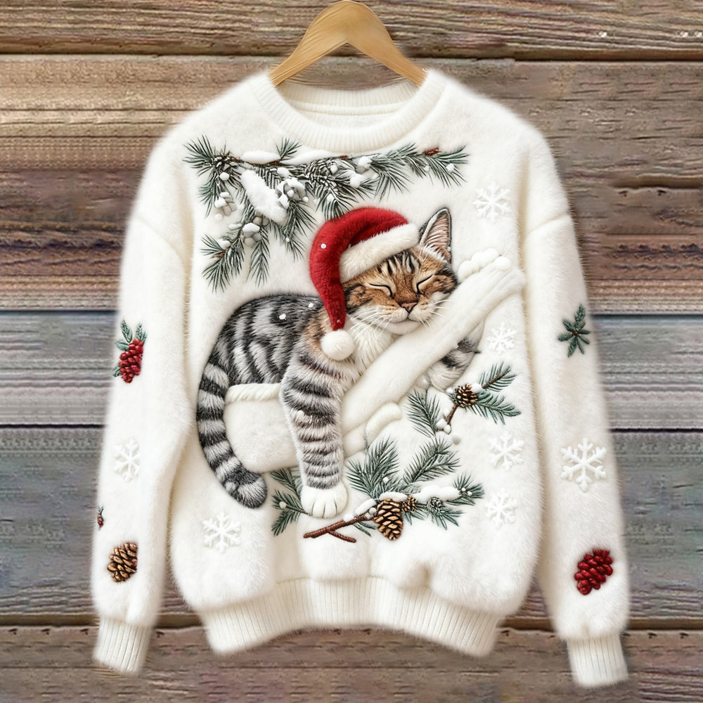 Mirabelle | Pull de Noël au chat